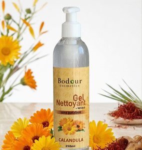 gel nettoyant apaisant calendula, aloe vera et safran
